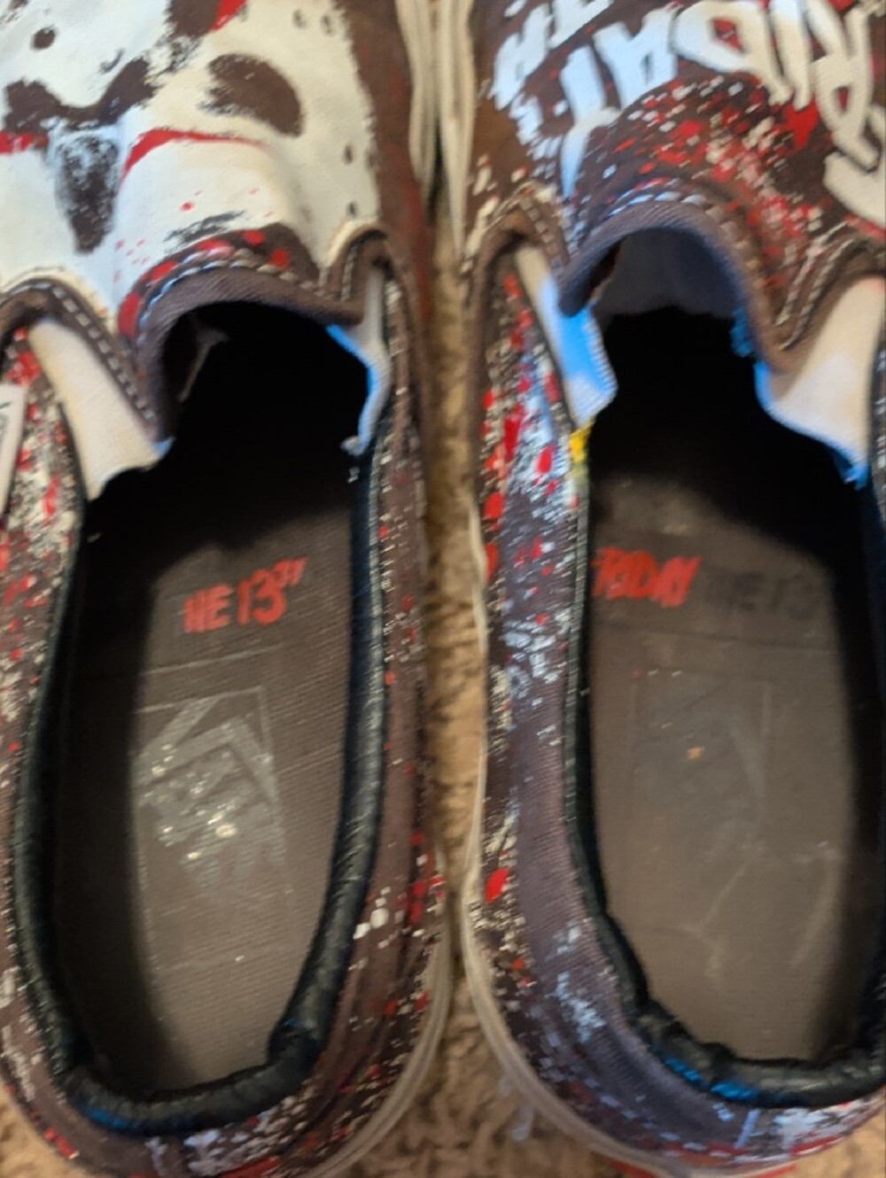 Vans House Of Terror Limited Edition Friday the 13th Graphic Slip-On Sneakers - Picture 2 of 16